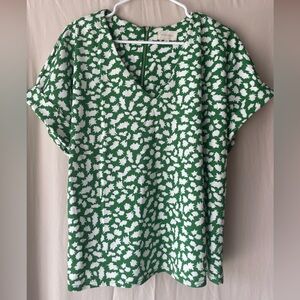 MELLODAY Green Short Sleeve Relaxed Blouse